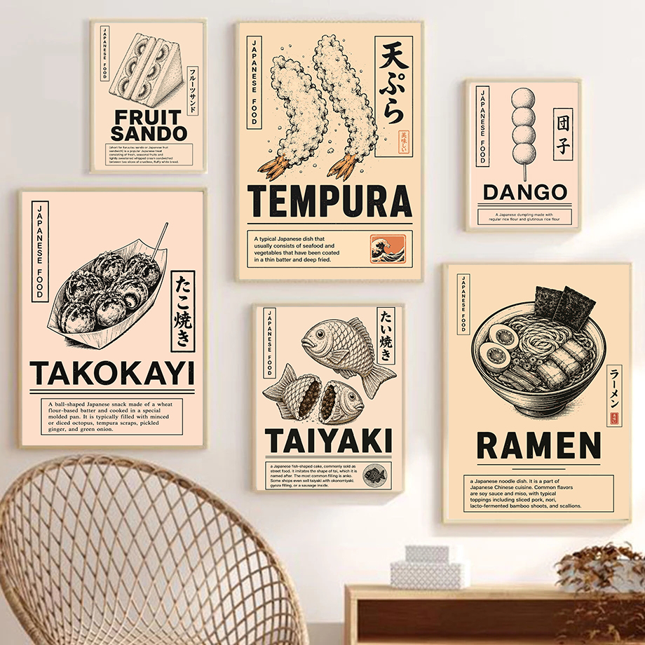 Japanese Food Lifestyle - Japanese Street Food Poster Vintage Style