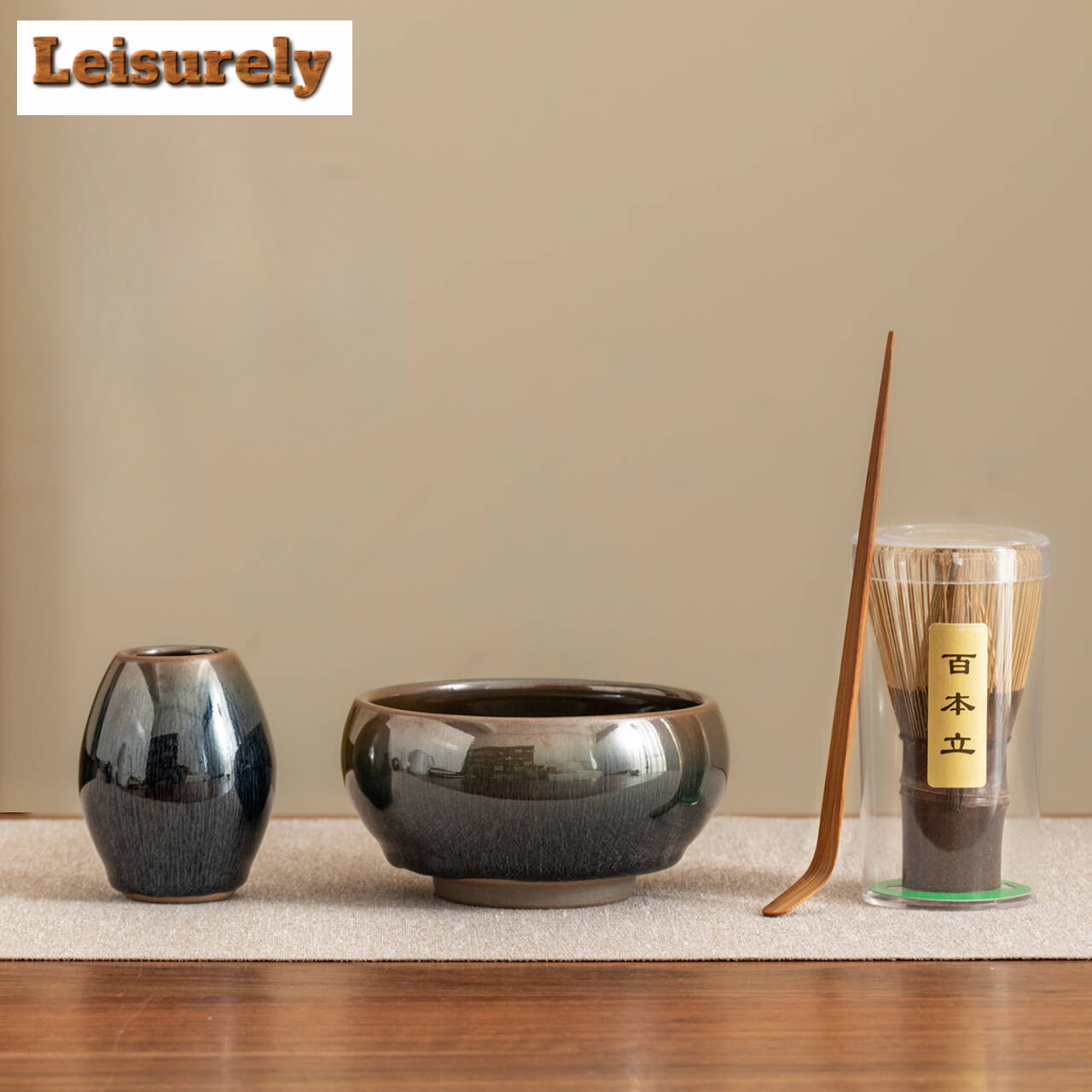 Jianzhan Matcha Four-piece Set - مراجعة Matcha Bowl Chawan وسعره