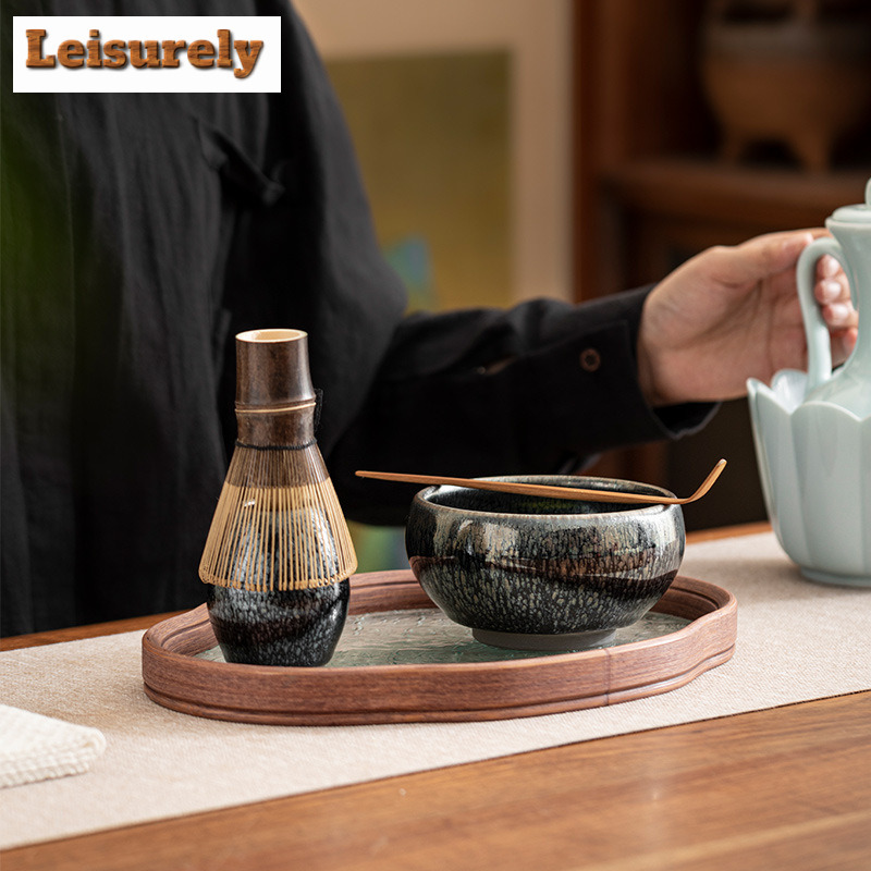 Jianzhan Matcha Four-piece Set - مراجعة Matcha Bowl Chawan وسعره