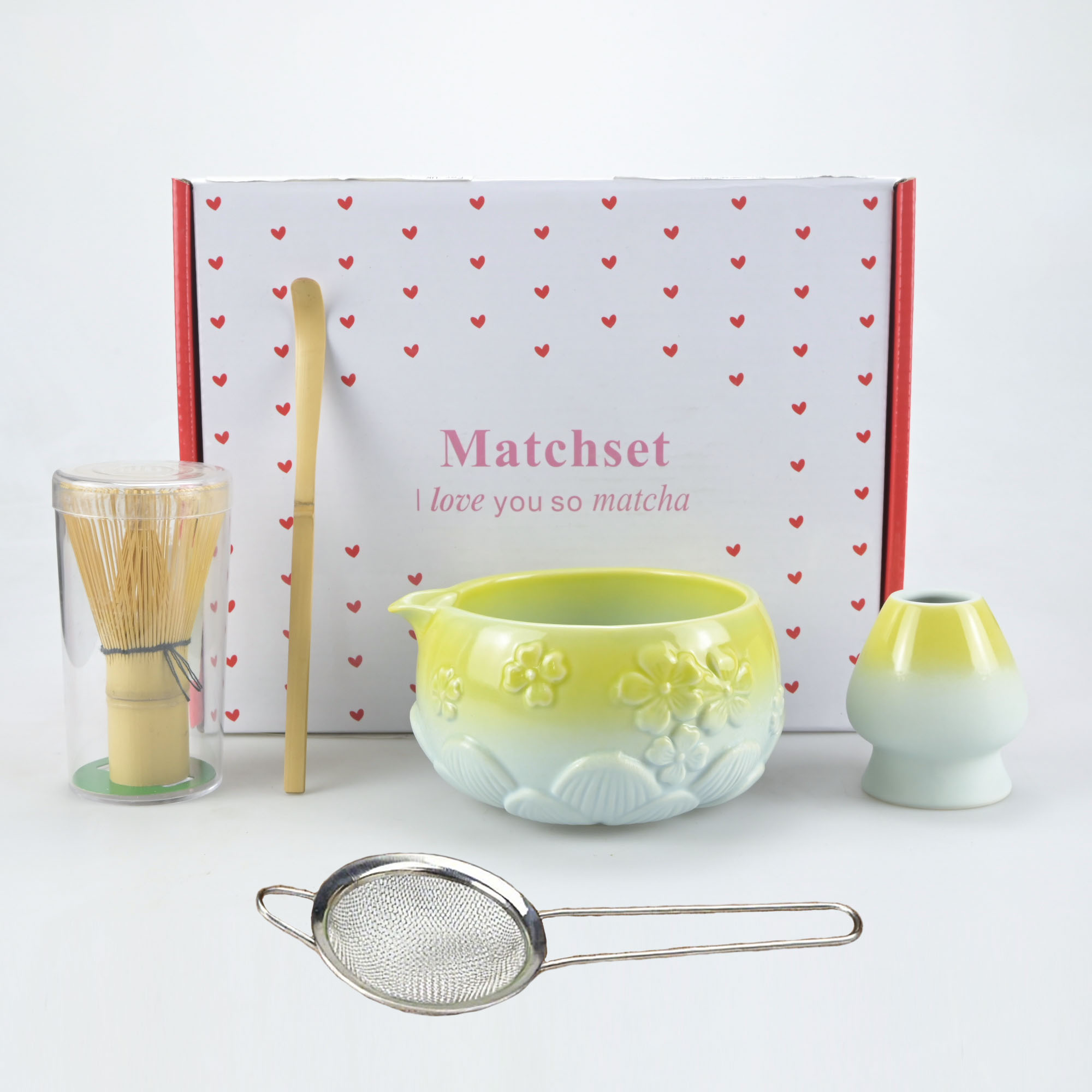 5pcs/set of Floral Matcha Tool - مراجعة Matcha Bowl Chawan وسعره