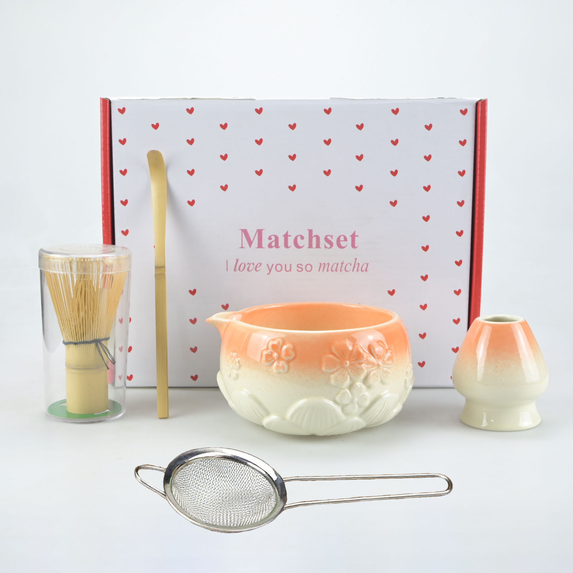 5pcs/set of Floral Matcha Tool - مراجعة Matcha Bowl Chawan وسعره