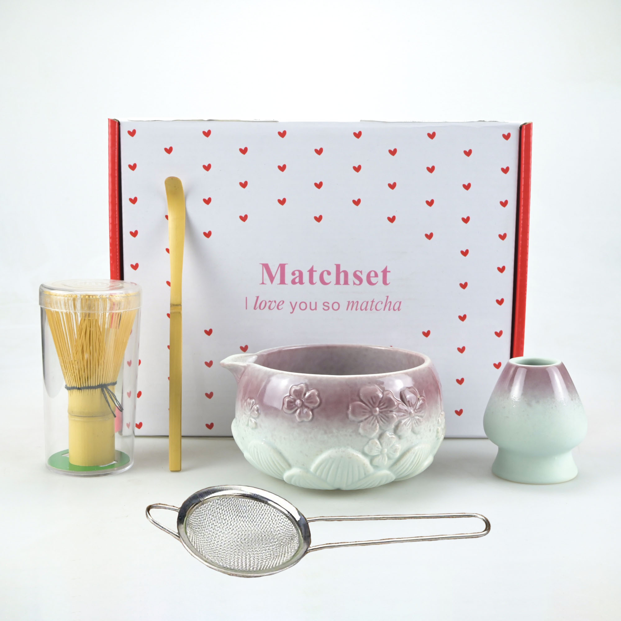 5pcs/set of Floral Matcha Tool - مراجعة Matcha Bowl Chawan وسعره