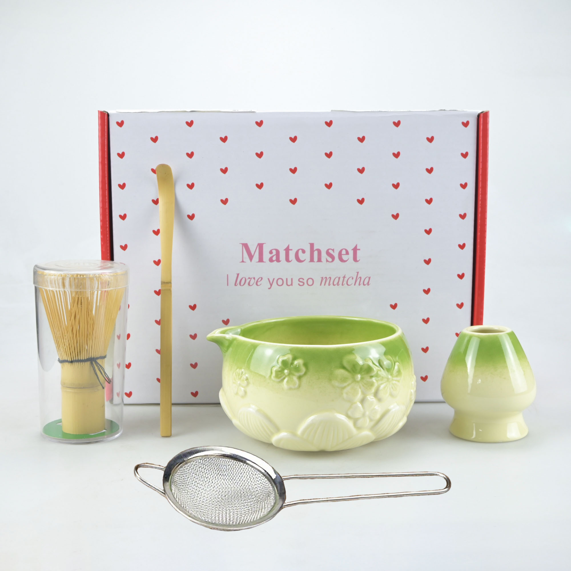 5pcs/set of Floral Matcha Tool - مراجعة Matcha Bowl Chawan وسعره