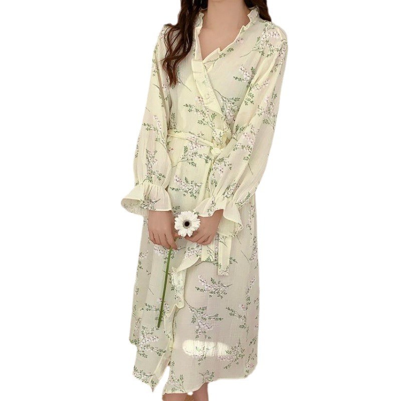 Korean Ins Kimono Lotus Edge B - مراجعة Kimono Yukata Cotton وسعره