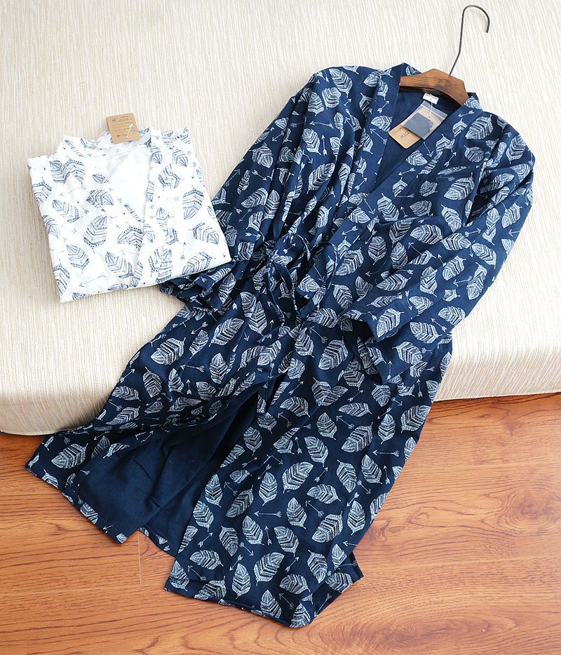 2026 New Men's 100% Cotton Gau - مراجعة Kimono Yukata Cotton وسعره