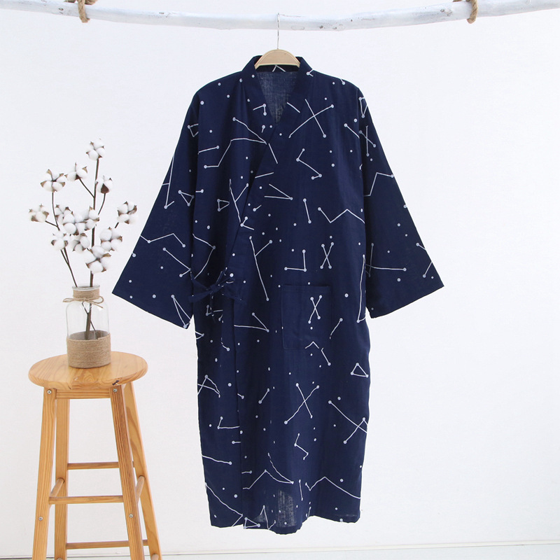 2026 New Men's 100% Cotton Gau - مراجعة Kimono Yukata Cotton وسعره