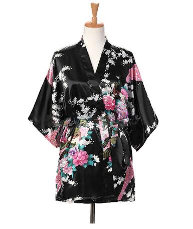 Lace Up Woman Peacock Print Ja - مراجعة Kimono Yukata Cotton وسعره