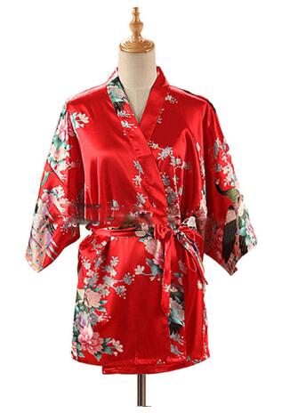 Lace Up Woman Peacock Print Ja - مراجعة Kimono Yukata Cotton وسعره