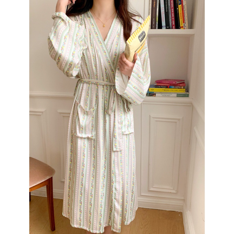 Korean Ins Kimono Robe Pajamas - مراجعة Kimono Yukata Cotton وسعره