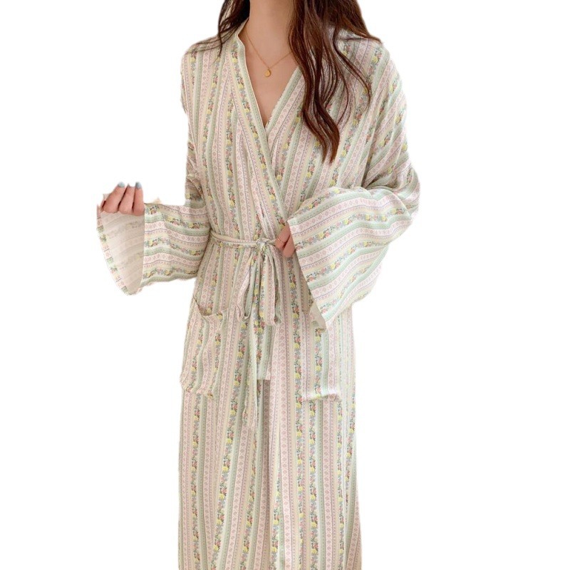Korean Ins Kimono Robe Pajamas - مراجعة Kimono Yukata Cotton وسعره