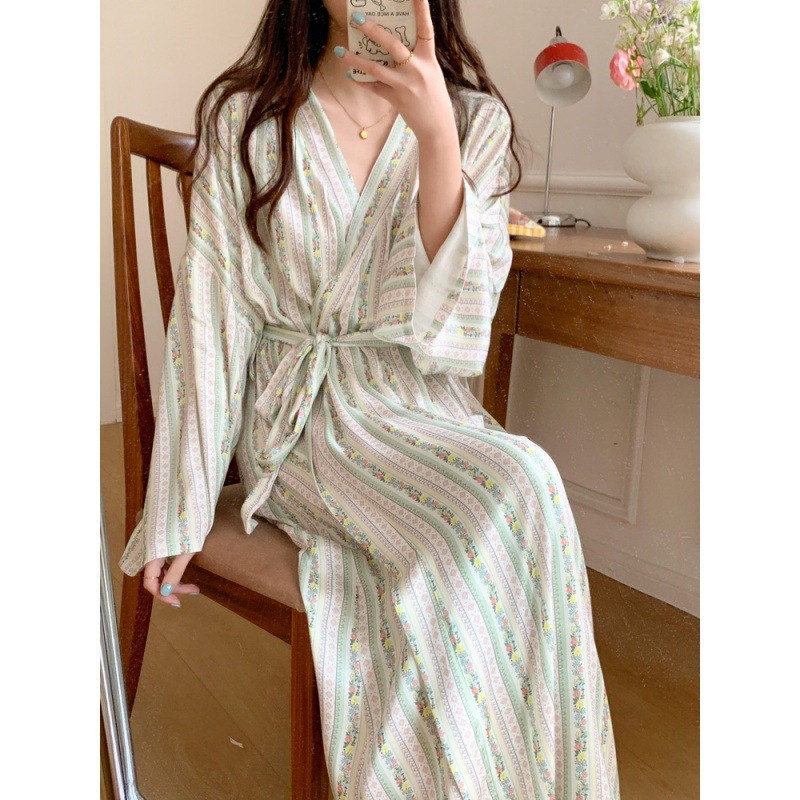 Korean Ins Kimono Robe Pajamas - مراجعة Kimono Yukata Cotton وسعره