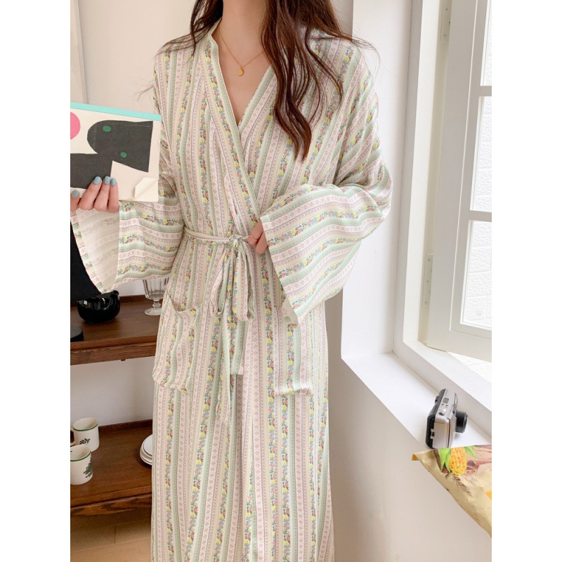 Korean Ins Kimono Robe Pajamas - مراجعة Kimono Yukata Cotton وسعره