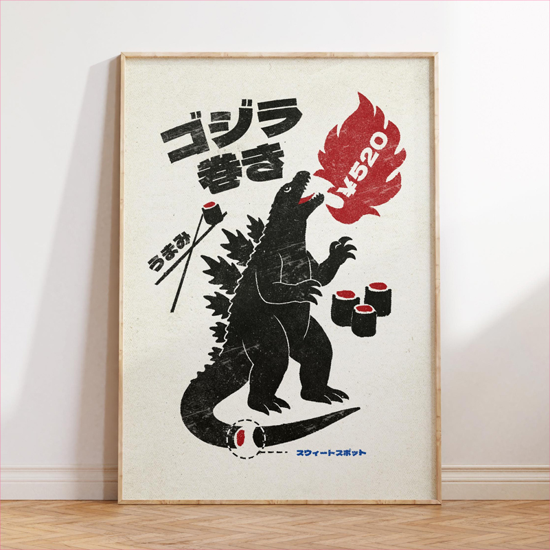 Japan Food Art Poster Retro Ja - مراجعة Japanese Food Lifestyle وسعره