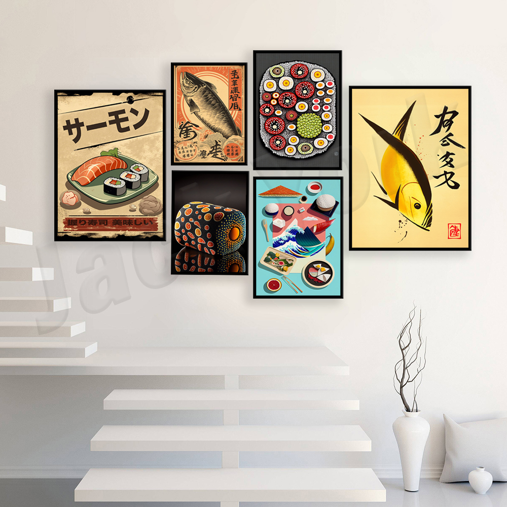Vintage style Japanese sushi p - مراجعة Japanese Food Lifestyle وسعره