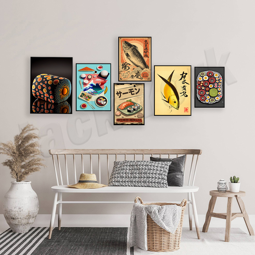 Vintage style Japanese sushi p - مراجعة Japanese Food Lifestyle وسعره