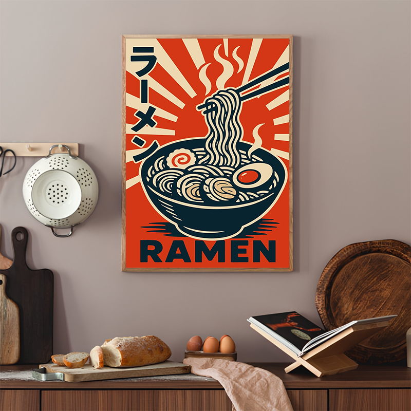 Vintage Style Japanese Food Po - مراجعة Japanese Food Lifestyle وسعره