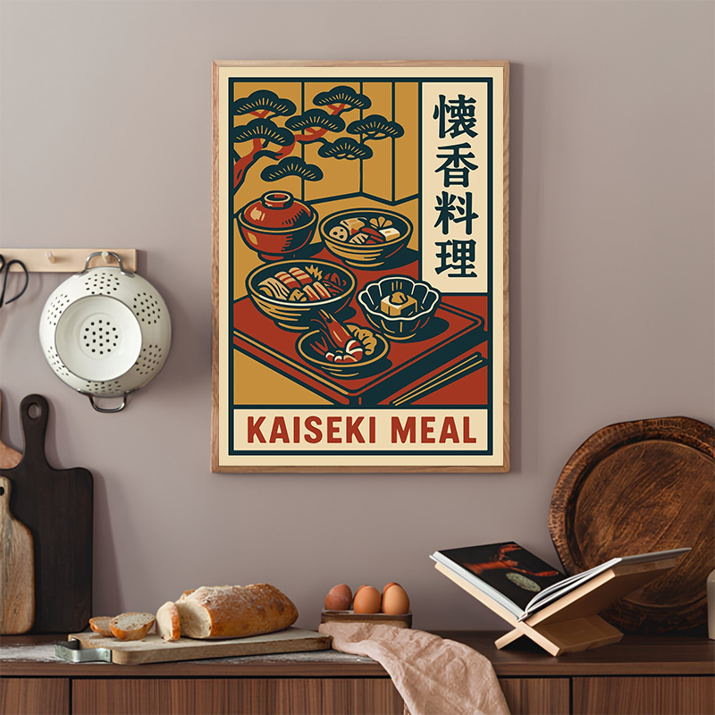 Vintage Style Japanese Food Po - مراجعة Japanese Food Lifestyle وسعره