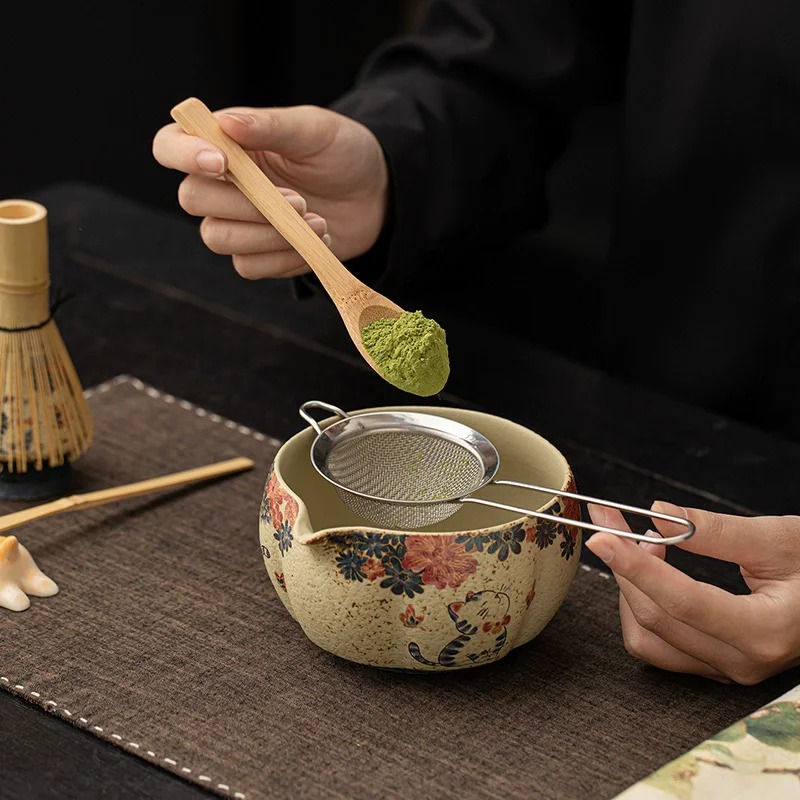 8PCS Japanese Flint red Matcha - مراجعة Matcha Bowl Chawan وسعره