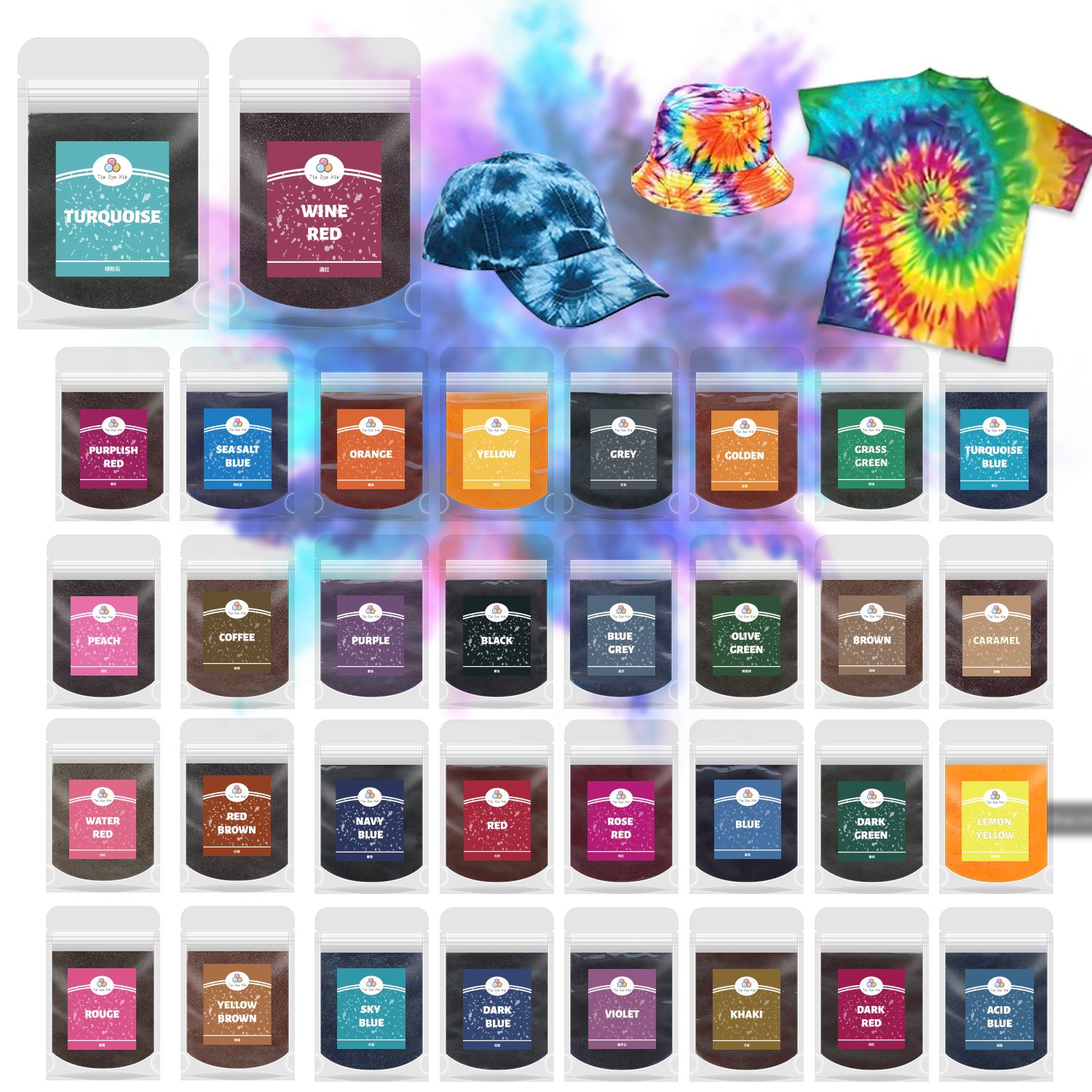 6 Color/Set 10g Fabric Tie Dye - مراجعة Indigo Dye Kit وسعره