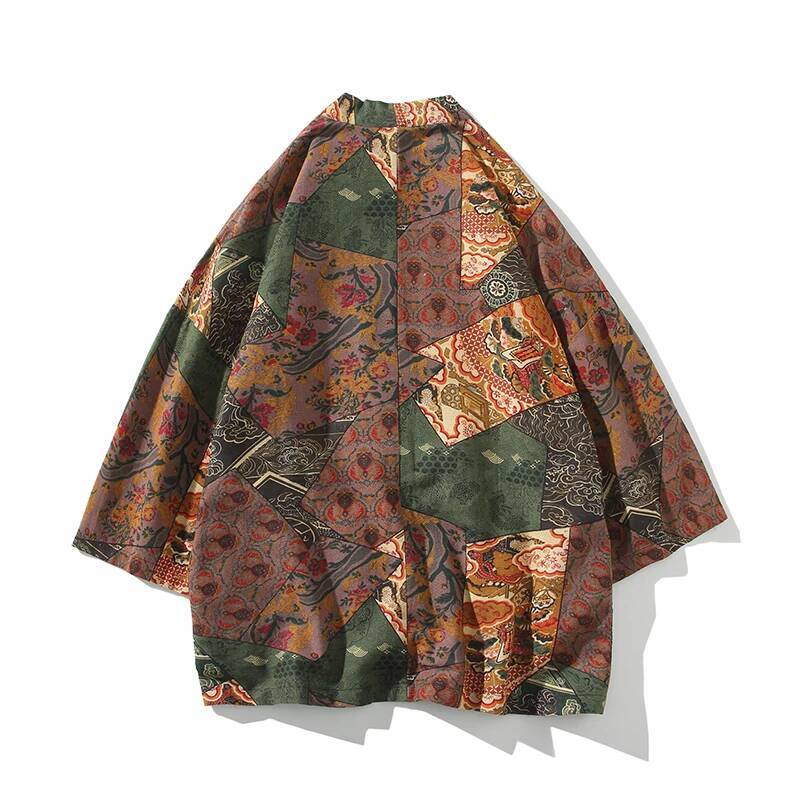 Ethnic Style Print Yukata Men  - مراجعة Kimono Yukata Cotton وسعره