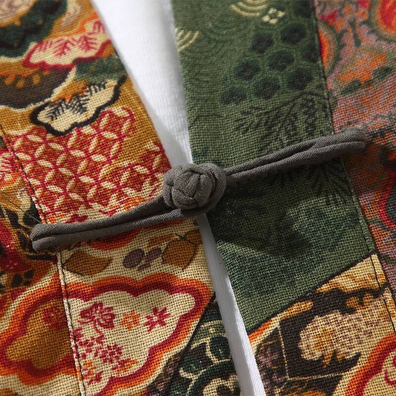 Ethnic Style Print Yukata Men  - مراجعة Kimono Yukata Cotton وسعره