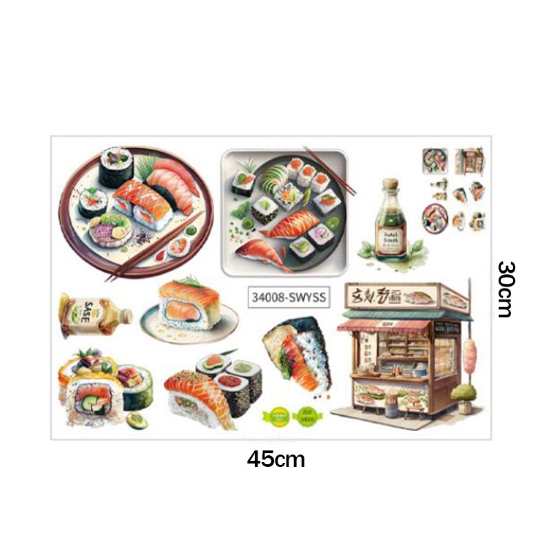 Japanese Food Sushi Sticker 3D - مراجعة Japanese Food Lifestyle وسعره